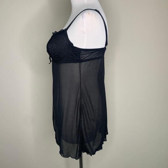 Rampage Intimates Black Chemise Sz Large - Picture 3 of 7